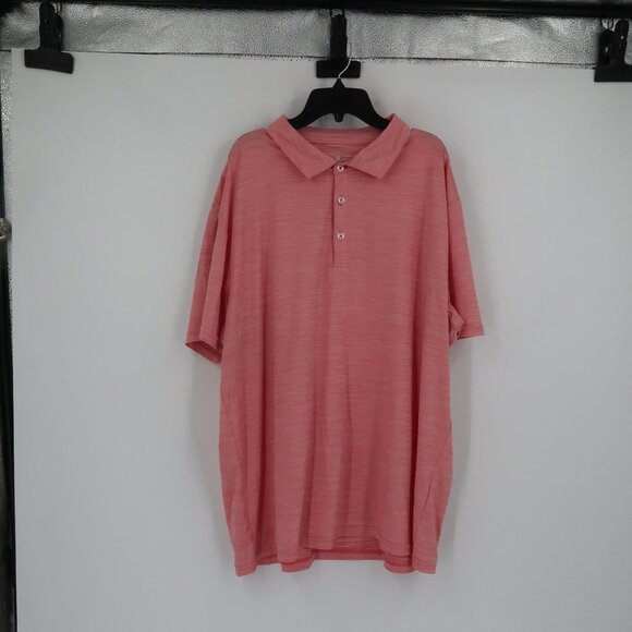 Nordstrom MOVE Performance Apparel Salmon Pink Polo Shirt Size XXL - Picture 3 of 6
